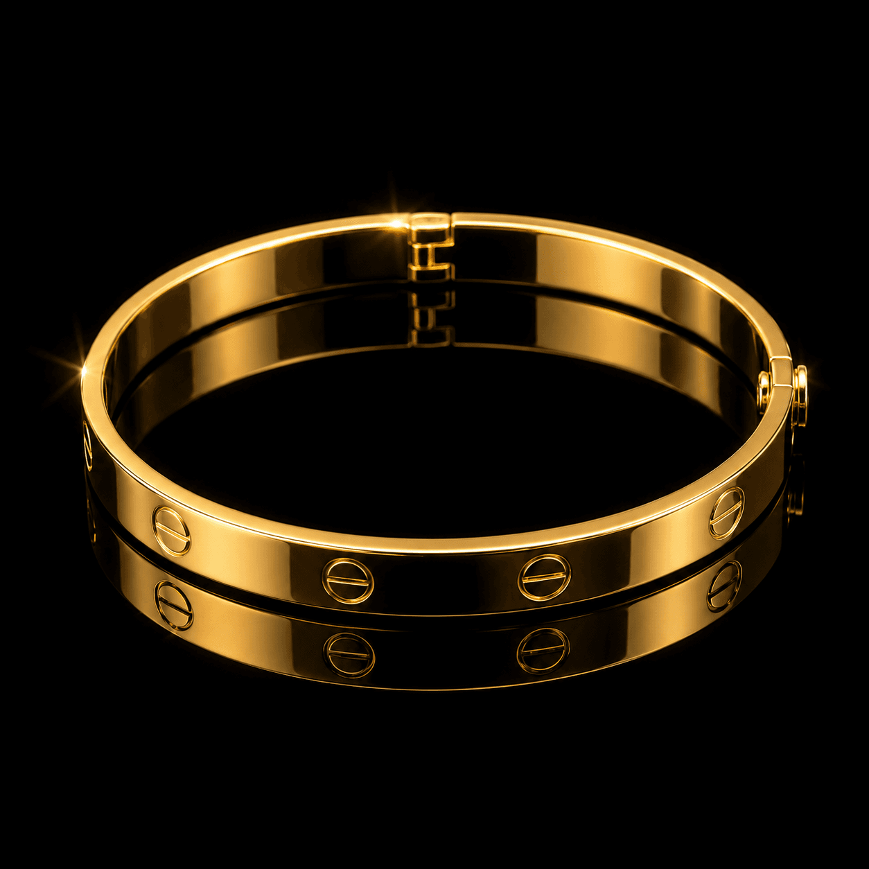 24K gold curb bracelet